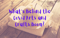 'What's Behind the Covid Arts and Crafts Boom?' with yarn and knitting needles