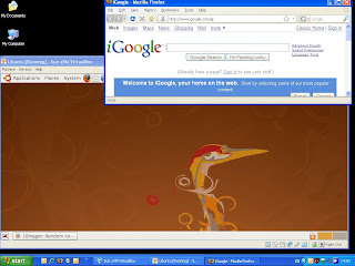 screenshot of ubuntu inside xp