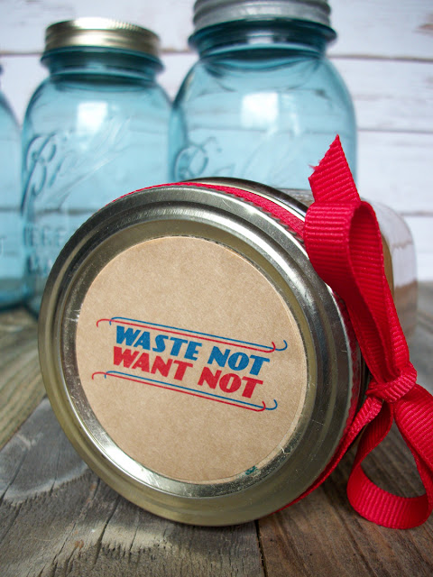 Waste Not Want Not Canning Jar Labels