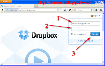 Hướng dẫn sử dụng Dropbox để lưu trữ File Javarscrip cho Web blog - http://namkna.blogspot.com/