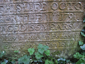 detail from 1791 Timothy Sullivan headstone found at Castletown cemetery in County Limerick Ireland