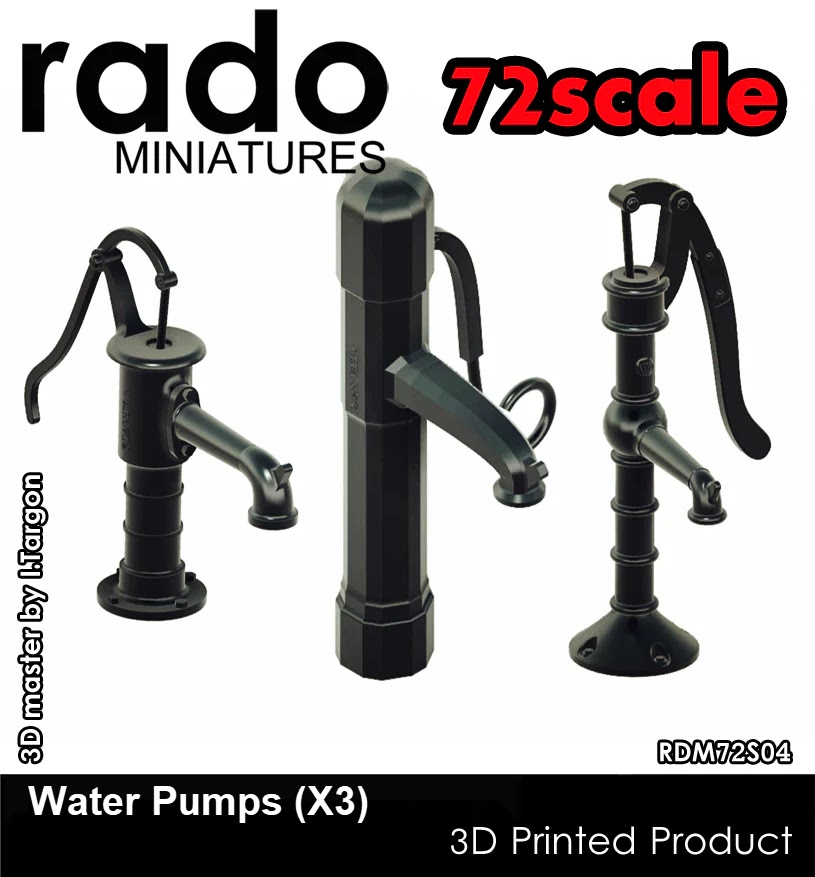 Rado Miniatures "Water pumps" 1/72 scale 3D Print