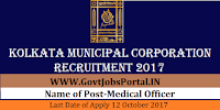 Kolkata Municipal Corporation Recruitment 2017– 53 Medical Officer