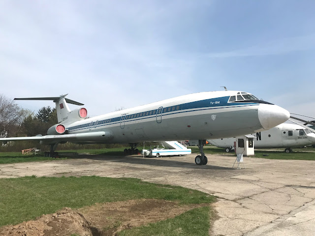 大型3発ジェット旅客機Tu-154A（ウクライナ航空博物館）