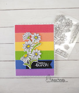 Rainbow Flower Fun a card by Diane Morales| Dainty Daisies Stamp Set by Newtons Nook Designs