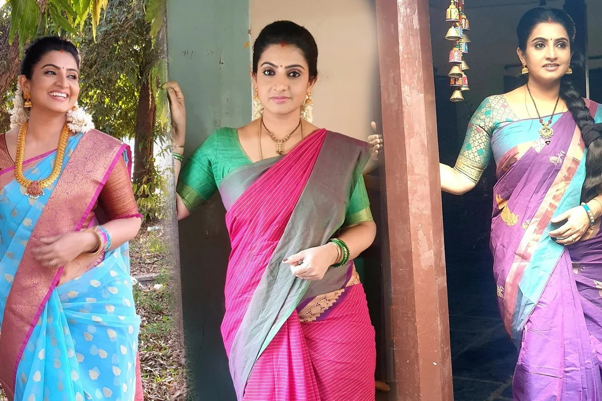 Serial Actress Sujitha Dhanush Beautiful Saree Pics