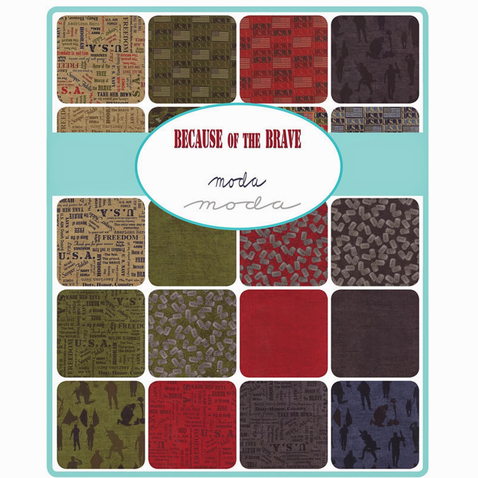 Moda BECAUSE OF THE BRAVE Fabric by Moda Fabrics