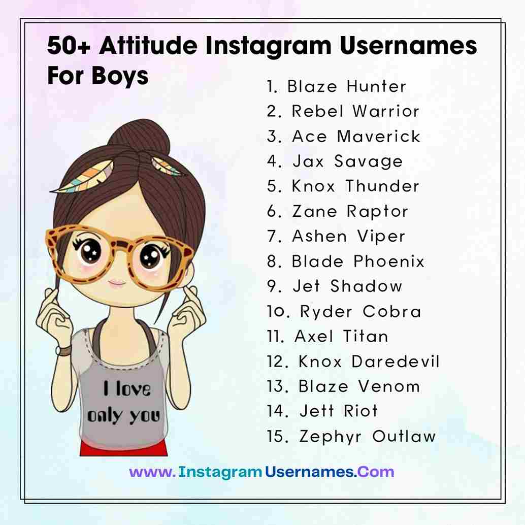 Attitude Instagram Username For Boys