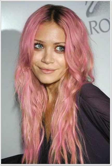 pink and orange ombre hairstyles