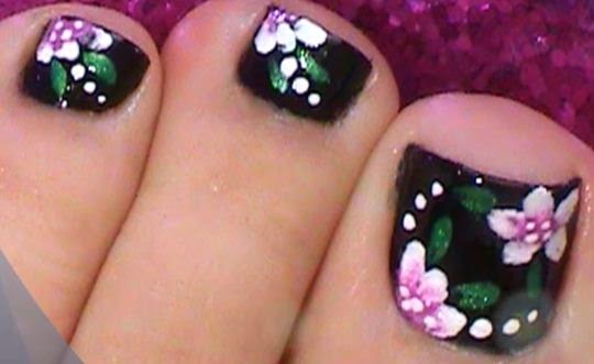 Pedicura Con Diseno De Flores Paso A Paso Manoslindas Com