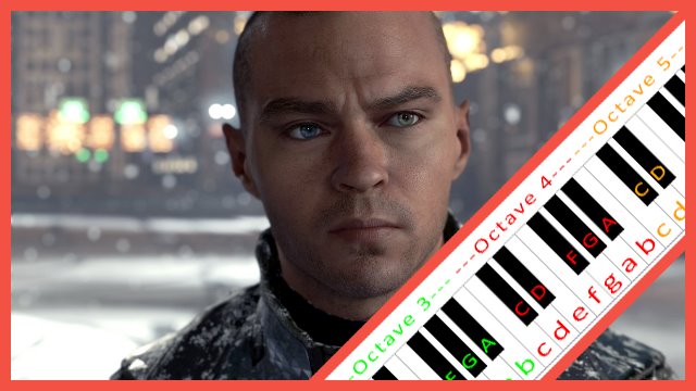 Markus Theme (Detroit: Become Human) Piano / Keyboard Easy Letter Notes for Beginners