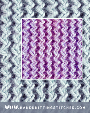 Hand Knitting Stitches - Zig Zag Rib Twist Pattern #knitting #knit