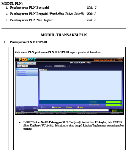 Download Panduan Teknis - Juknis Transaksi  DAFTAR SOPP - POS