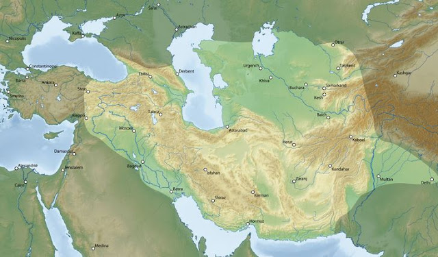 the extend of Timurid empire