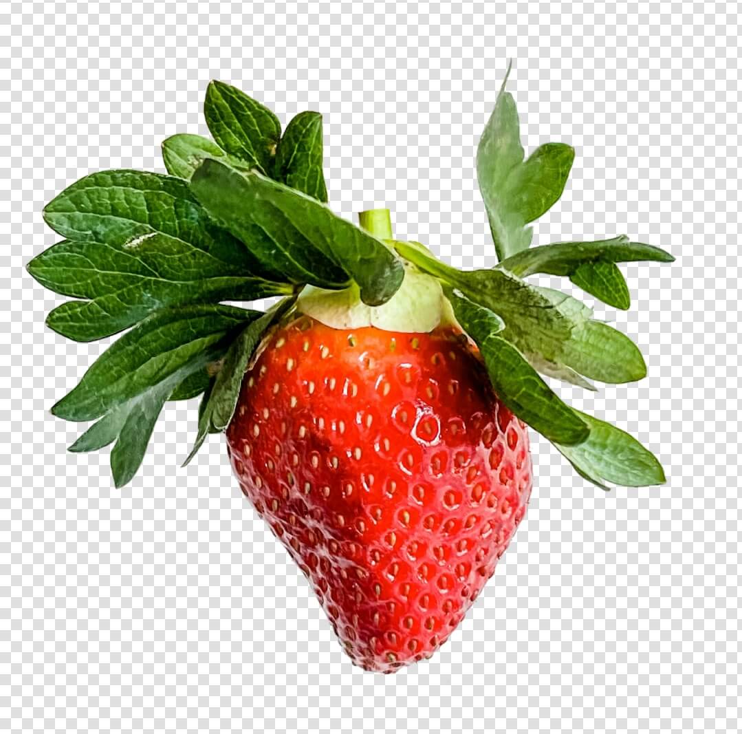 Transparent strawberry