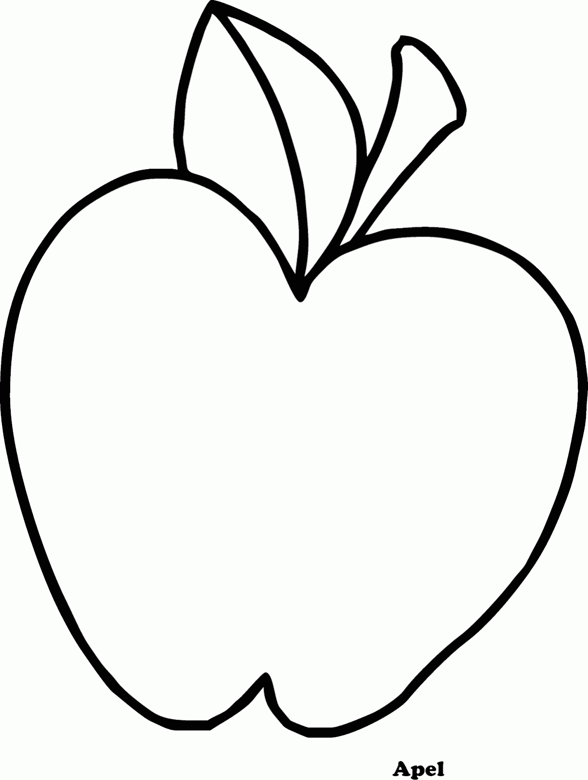 Gambar Mewarnai Buah Apel