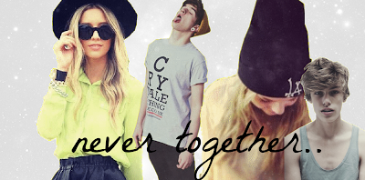 never together...'