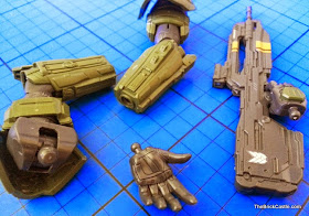 Bandai Sprukits level 3 Halo Master Chief hands accesories guns
