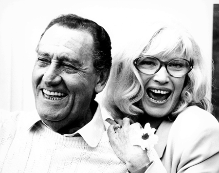 Monica Vitti e Alberto Sordi al Festival del cinema di Venezia nel 1995