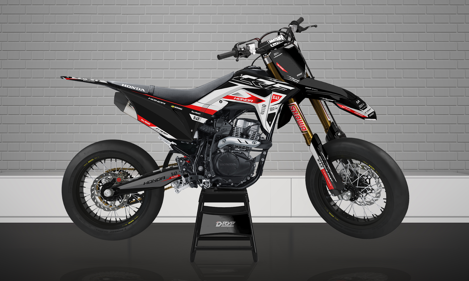 CRF 150L Kombinasi Hitam Merah Putih Menarik - MRH DESIGN