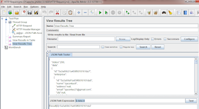 json response assertion in jmeter