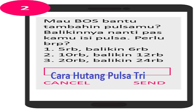 Cara Hutang Pulsa Tri