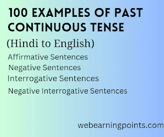 100 examples past Continuous Tense Hindi