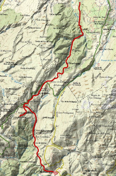 Tajo del Abanico - Encinas Borrachas - rio Audalazar - Alpandeire