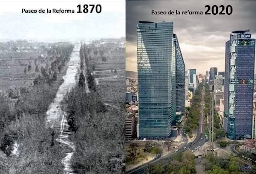 Paseo de la Reforma 1870 - 2020