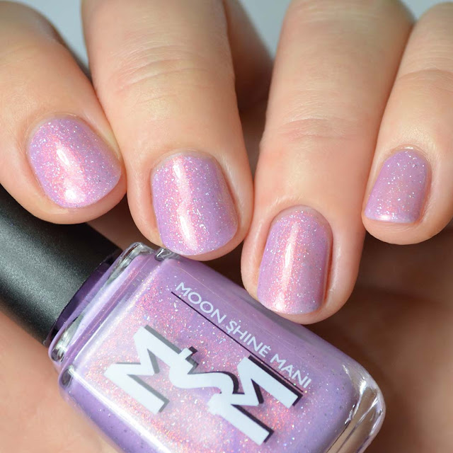 lavender nail polish with color shifting shimmer swatch