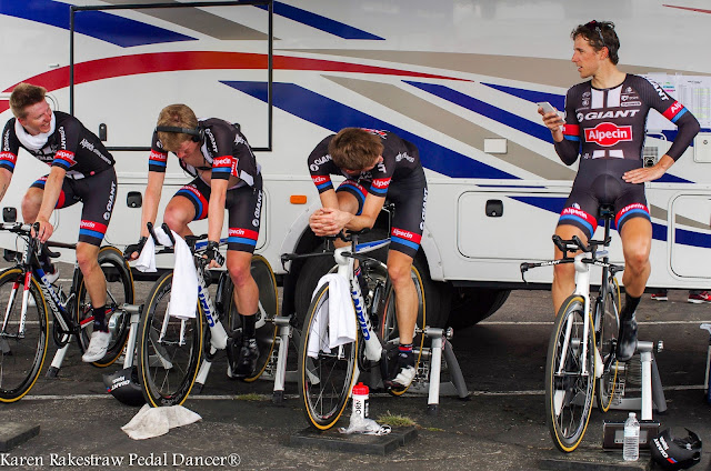 Team Giant Alpecin on time trial bikes