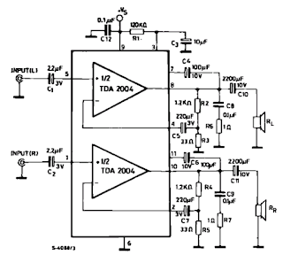 skema mini amplifier tda 2004