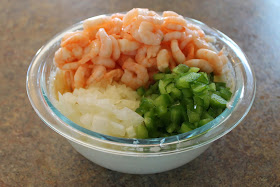Shrimp Dip - stir in shrimp, onion and green pepper