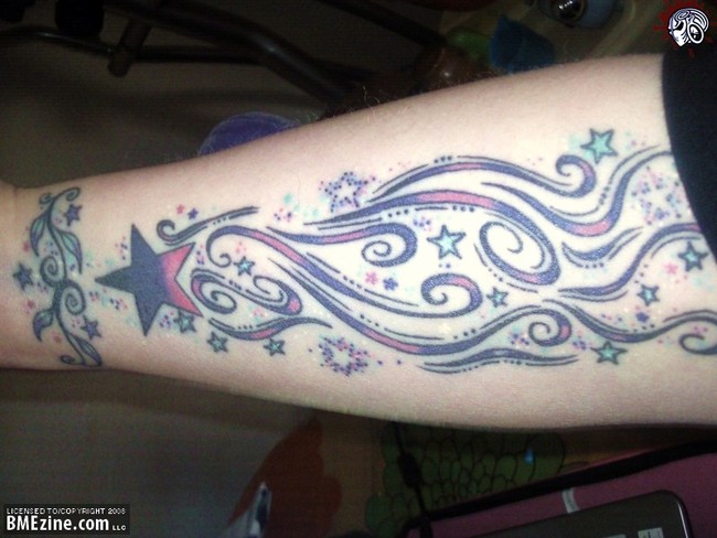 pictures of shooting stars tattoos
