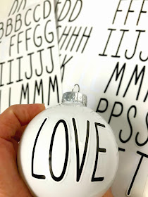 Love sticker ornaments.