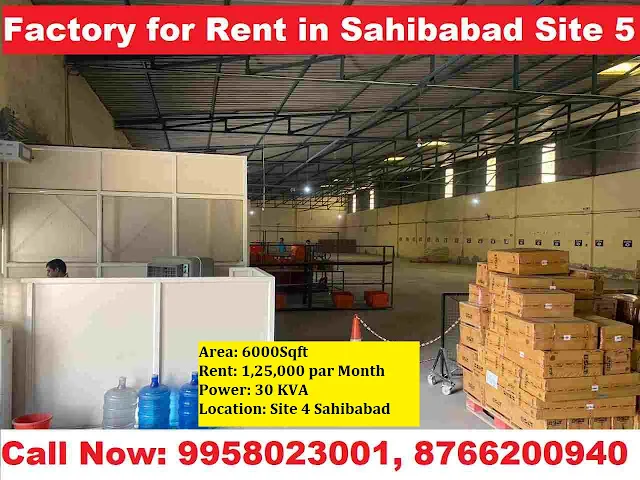 Factory for Rent in Sahibabad industrial area