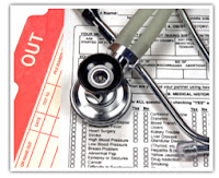 Stethoscope on Insurance Form