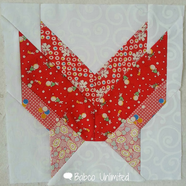 BabcoUnlimited.blogspot.com - Butterfly Quilt Block