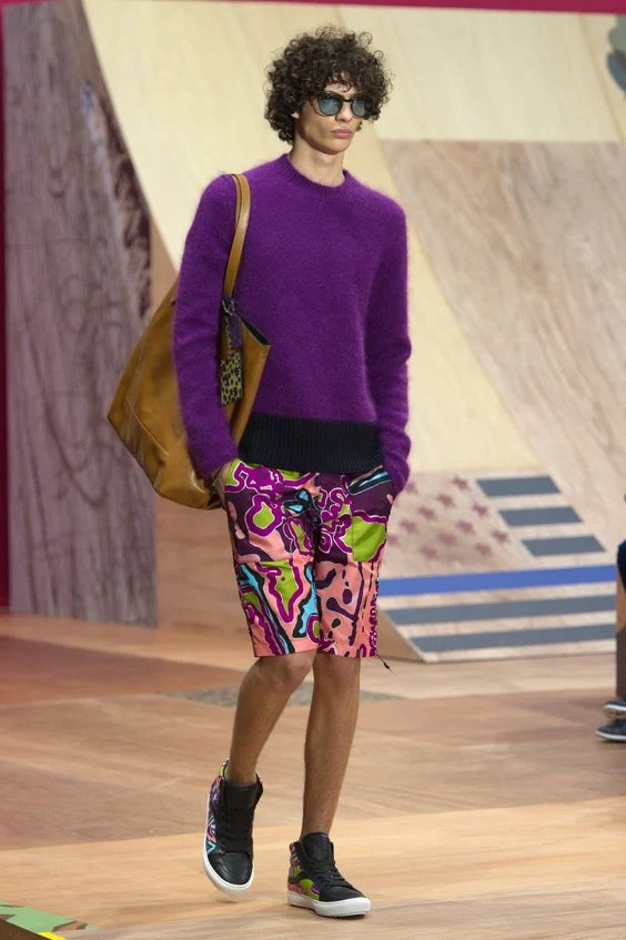 O Roxo é uma das Tendências de Cores para o Verão 2018 na Moda Masculina.