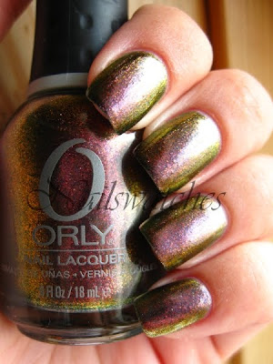 orly cosmic cosmix fx nailpolish collection for fall winter 2010 glass flecked duochrome space cadet brown copper green mauve purple pink flash nailswatches nails review