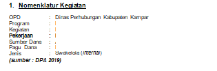  admin ditugaskan oleh atasan untuk menyusun Kerangka Acuan Kerja  Format Penyusunan Kerangka Acuan Kerja (KAK) Dinas Pemerintah 