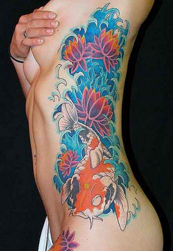 Koi Fish Tattoo Designs For Sexy Ladies