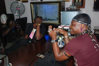 Like Father Like Son! Terry G visits Charlyboy at his office ahead of Abuja concert