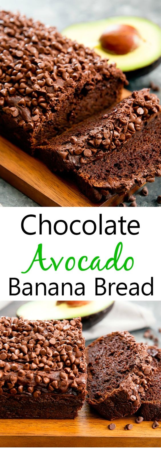 Chocolate Avocado Banana Bread