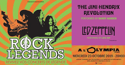 The Jimi Hendrix Revolution et Letz Zep seront à l'Olympia pour Rock Legends
