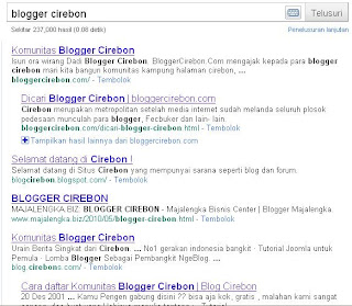 posisi blogger Cirebon