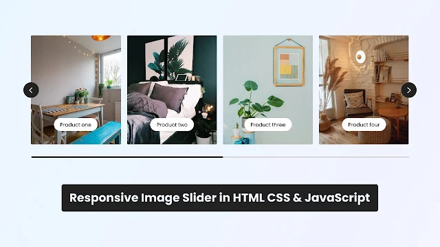 Создайте адаптивный слайдер изображений на HTML, CSS и JavaScript.