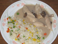 Arroz Con Pollo En Salsa De Champiñones