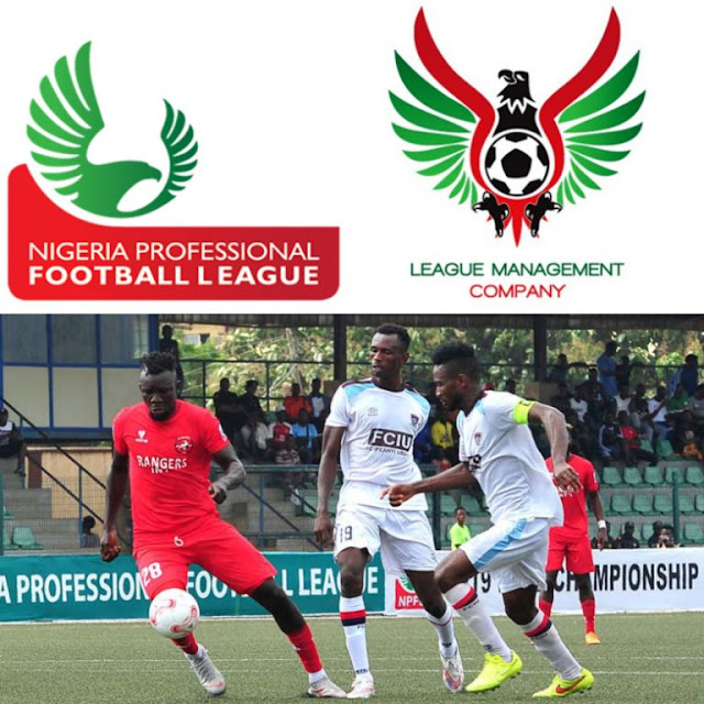 Players in action in the Nigeria Professional Football League