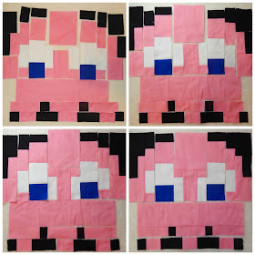 Pinky Pac Man Ghost Quilt Block by Afton Warrick @ Quilting Mod